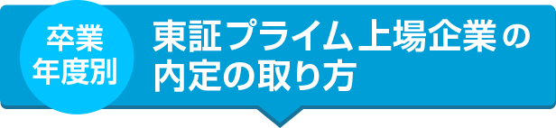 卒業年度別の東証プライム上場企業の内定の取り方